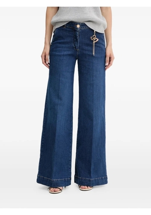 FRACOMINA charm-detail wide-leg jeans - Blue
