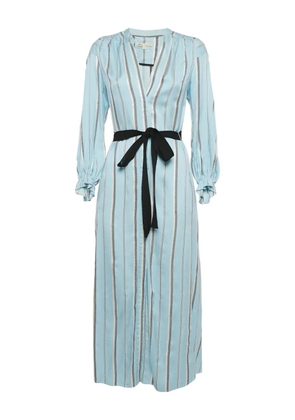 Maje striped belted dress - Blue