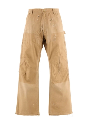 SAINT MXXXXXX distressed-effect trousers - Neutrals