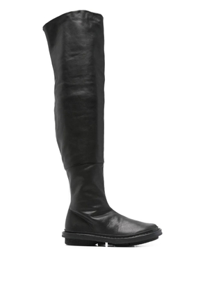 Trippen leather thigh-high boots - Black