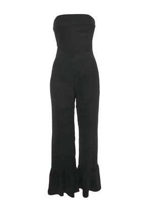Amanda Uprichard strapless flounced jumpsuit - Black