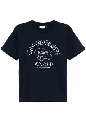 CHOCOOLATE poodle graphic T-shirt - Blue