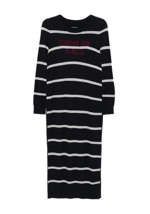 Marc O'Polo stripe-pattern crew-neck midi dress - Blue