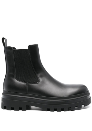 Calvin Klein Jeans lug-sole leather boots - Black