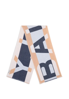 Bally geometric-logo scarf - Blue