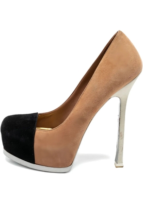 Saint Laurent Pre-Owned 145mm Tribtoo pumps - Brown
