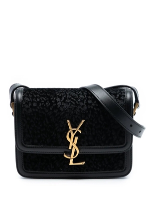 Saint Laurent Pre-Owned 2022 Small Velvet Solferino Satchel In Box crossbody bag - Black