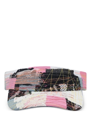 Who Decides War patchwork visor hat - Pink