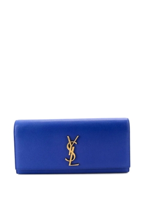 Saint Laurent Pre-Owned Classic Monogram Leather Long clutch bag - Blue