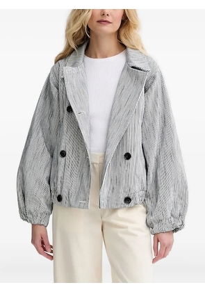 Sessùn striped oversized jacket - Blue