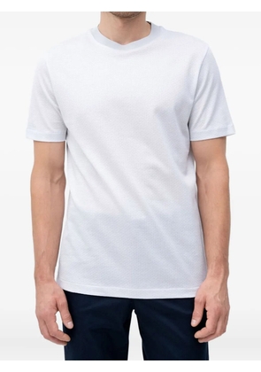 BOSS textured cotton T-shirt - White