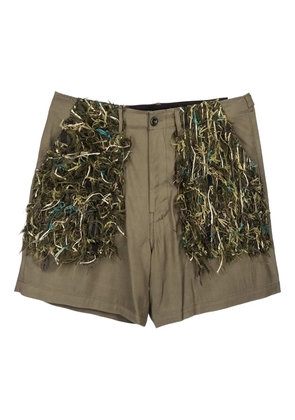 4SDESIGNS embellished shorts - Green