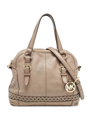 Michael Kors Vintage braided-detail leather shoulder bag - Neutrals