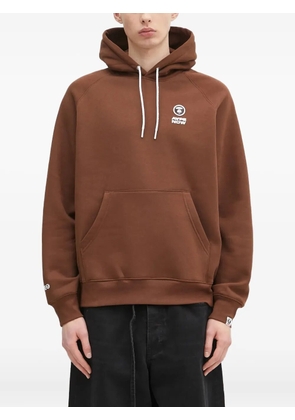 AAPE BY *A BATHING APE® logo-embroidered hoodie - Brown
