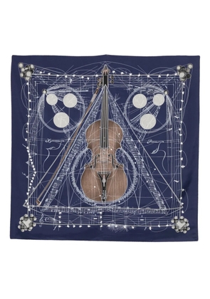 Hermès Pre-Owned 2000s printed silk scarf - Blue