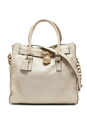 Michael Kors Vintage padlock leather tote bag - Neutrals