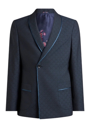 ETRO shawl-collar jacquard blazer - Blue
