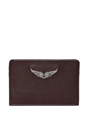 Zadig&Voltaire leather logo-plaque cardholder - Brown