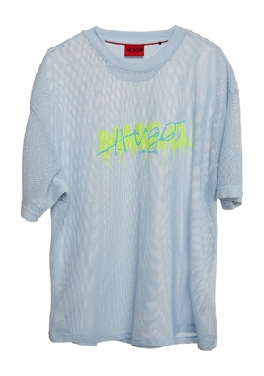 BOSS GREEN HUGO BOSS mesh print T-shirt - Blue