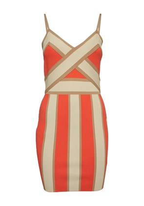 Elisabetta Franchi 2024 bandage striped mini dress - Orange