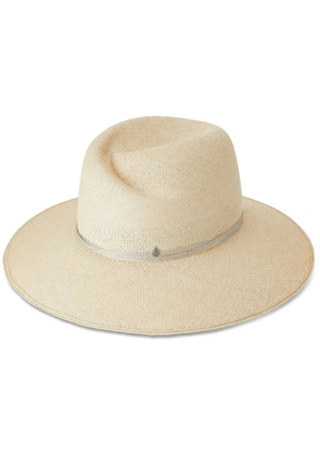 Maison Michel Virginie straw fedora hat - Neutrals