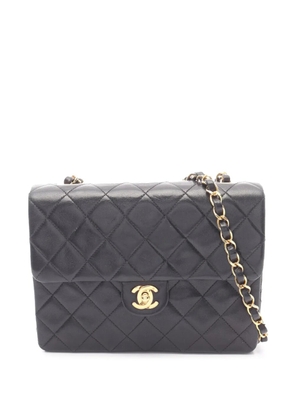 CHANEL Pre-Owned 1991-1994 Mini Square Classic Lambskin Single Flap shoulder bag - Black