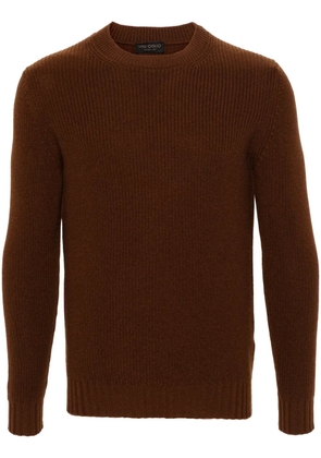 Dell'oglio ribbed-knit crew-neck jumper - Brown