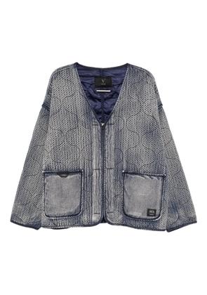 FIVE CM quilted denim jacket - Blue