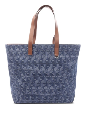Fendi Pre-Owned 2021-2025 Medium Denim Effect FF Jacquard Shopping Bag tote bag - Blue