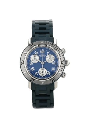 Hermès Pre-Owned 2000s Clipper Chrono 33mm watch - Blue