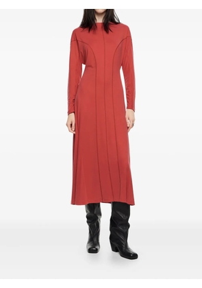 Bimba y Lola long-sleeve seam-detail midi dress - Red