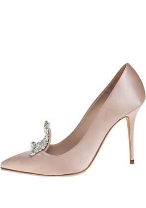 Manolo Blahnik 110mm crystal-embellished heeled pumps - Pink