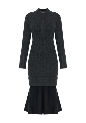 Alexander Wang ribbed long-sleeves midi dress - Grey