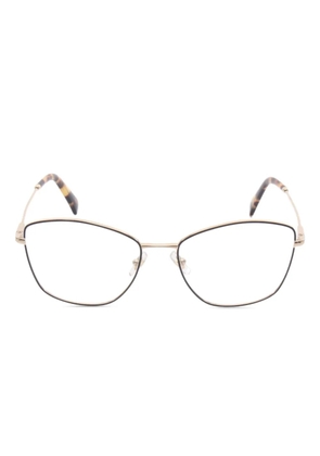 Miu Miu Pre-Owned 2010s geometric-frame glasses - Gold