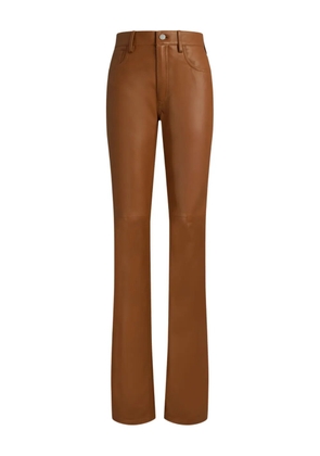 Ralph Lauren Collection Scottie five-pocket leather trousers - Brown