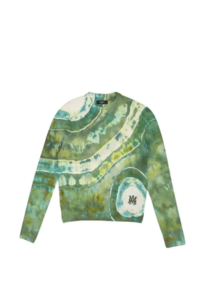 AMIRI Ma Tie Dye Cashmere Crewneck Sweatshirt 'Green'