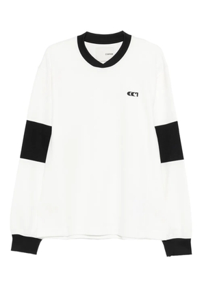 CIARAN contrast-panels sweatshirt - White