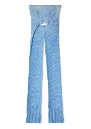 Maison Margiela knitted scarf beanie - Blue