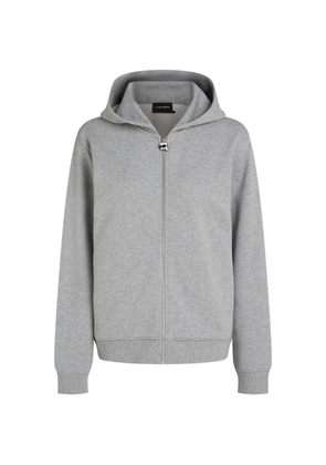 Karl Lagerfeld zip-up ikon hoodie - Grey
