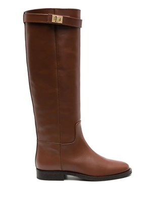 Via Roma 15 Santa Monica leather boots - Brown