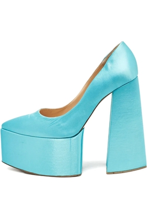 GEORGES HOBEIKA 160mm platform satin pumps - Blue