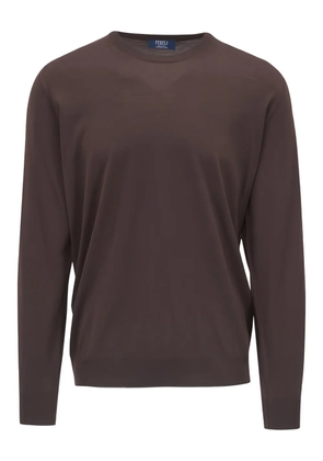 Fedeli crew-neck sweater - Brown