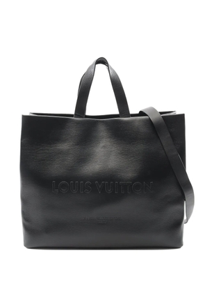 Louis Vuitton Pre-Owned 2021 leather MM tote handbag - Black