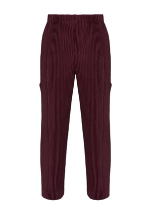 Homme Plissé Issey Miyake Quarry cargo-pockets pleated trousers - Red