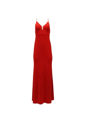 Calvin Klein Vintage V-neck strap gown maxi dress - Red