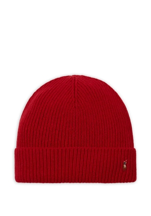 Polo Ralph Lauren signature-cuff beanie hat - Red