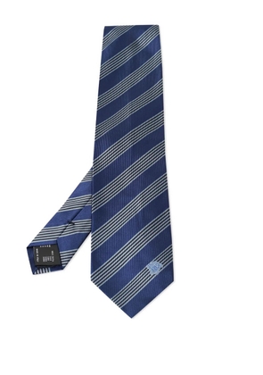 Versace Pre-Owned striped silk tie - Blue