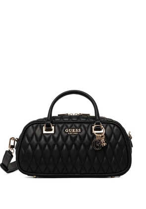 GUESS USA Valla quilted charm tote bag - Black