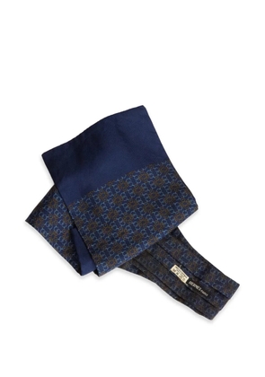 Hermès Pre-Owned 1990s geometric-print silk scarf - Blue