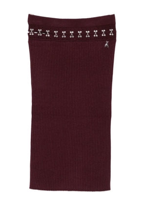 Patrizia Pepe knitted straight skirt - Purple